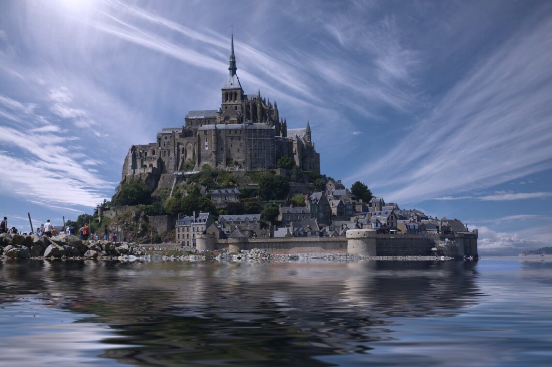 france landmark water clouds